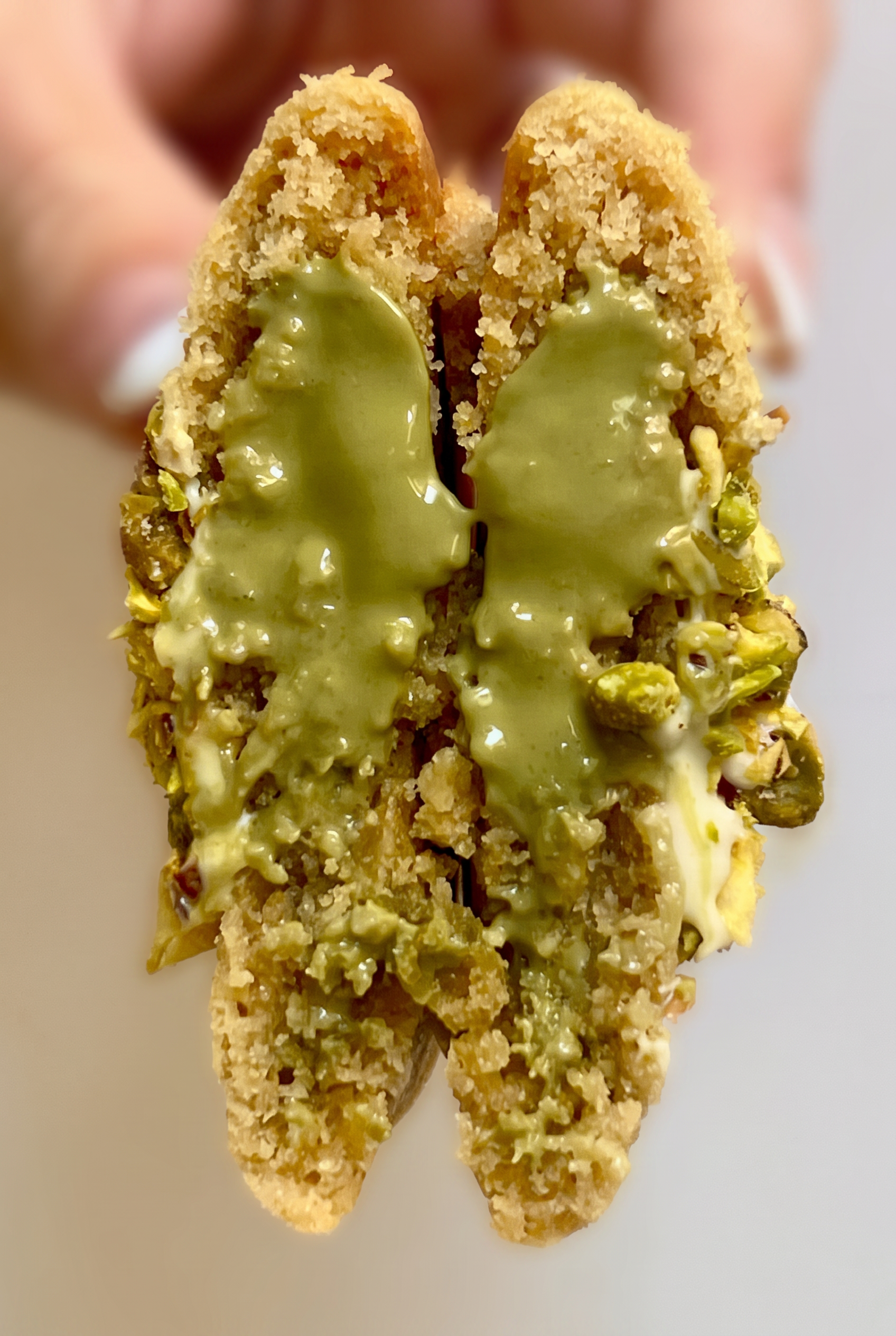 Pistachio New York style cookie